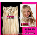 Human hair clip wefts wholesale